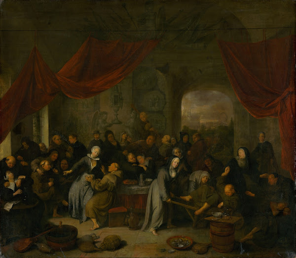 Monks Entertainment in a Roman Cloister 16801700