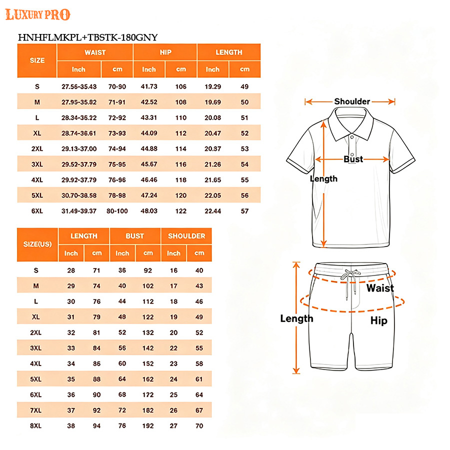 AOP HNH Collared Button Polo + Universal Boardshorts - 180G Bird Eye Mesh