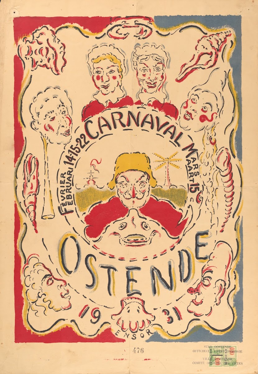 Affiche voor het carnaval van Oostende 1931