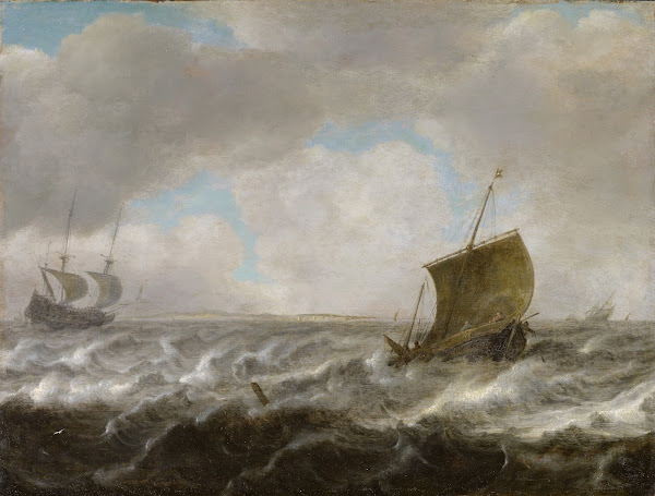 Rough Sea with Ships 1630 35