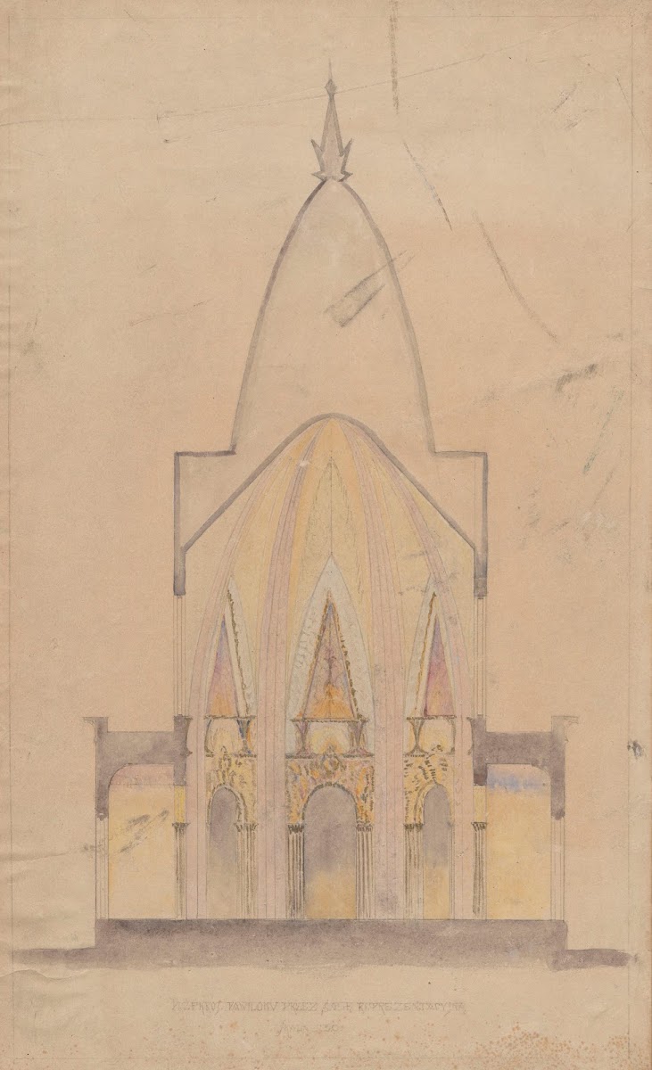 Design of a Polish pavilion at the International Exhibition in Paris