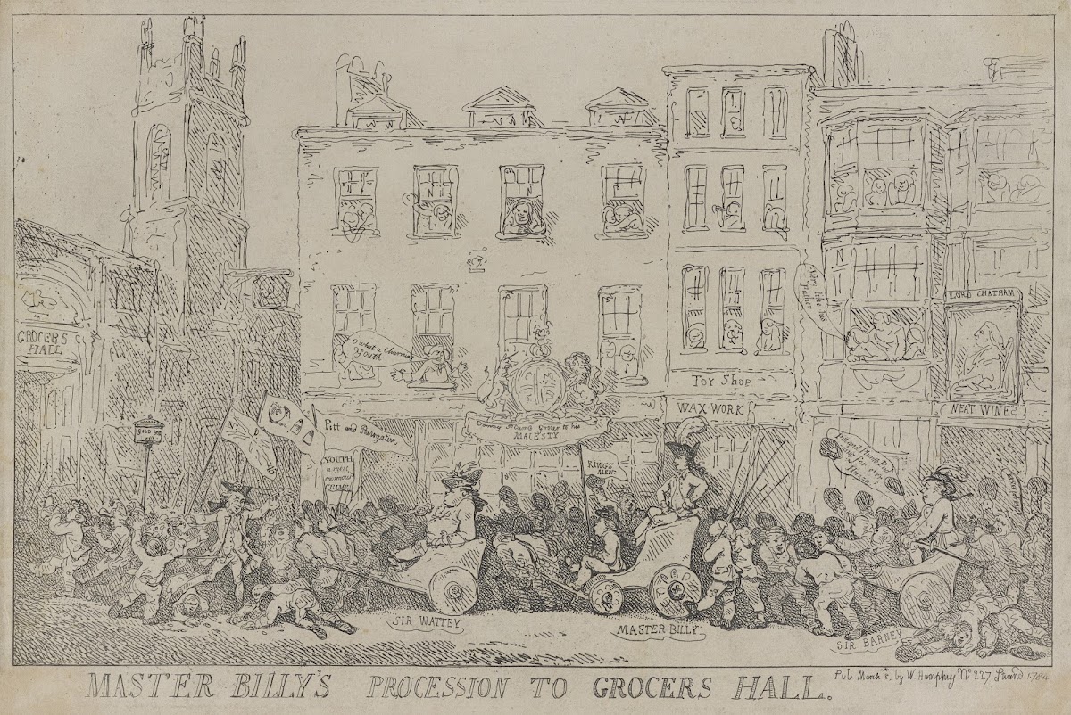 Master Billys procession to Grocers Hall 1784