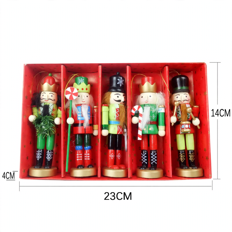 Wooden Nutcracker Ornament, 12 cm