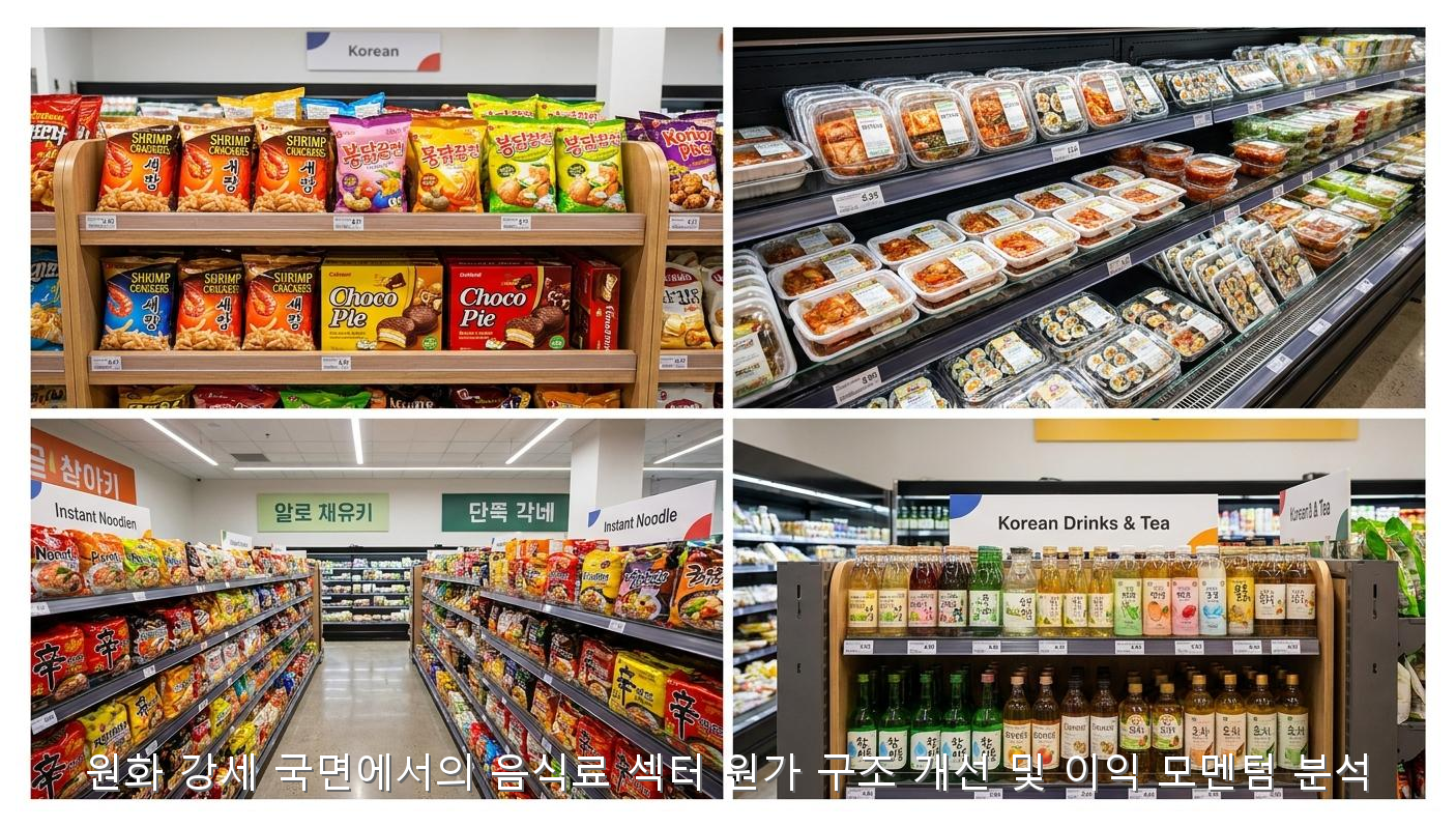 원화 강세 국면에서의 음식료 섹터 원가 구조 개선 및 이익 모멘텀 분석 핵심 안내 및 분석 인포그래픽 (7)