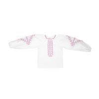 Рубашка вышиванка для девочки Сиреневая 92р фиолетовый