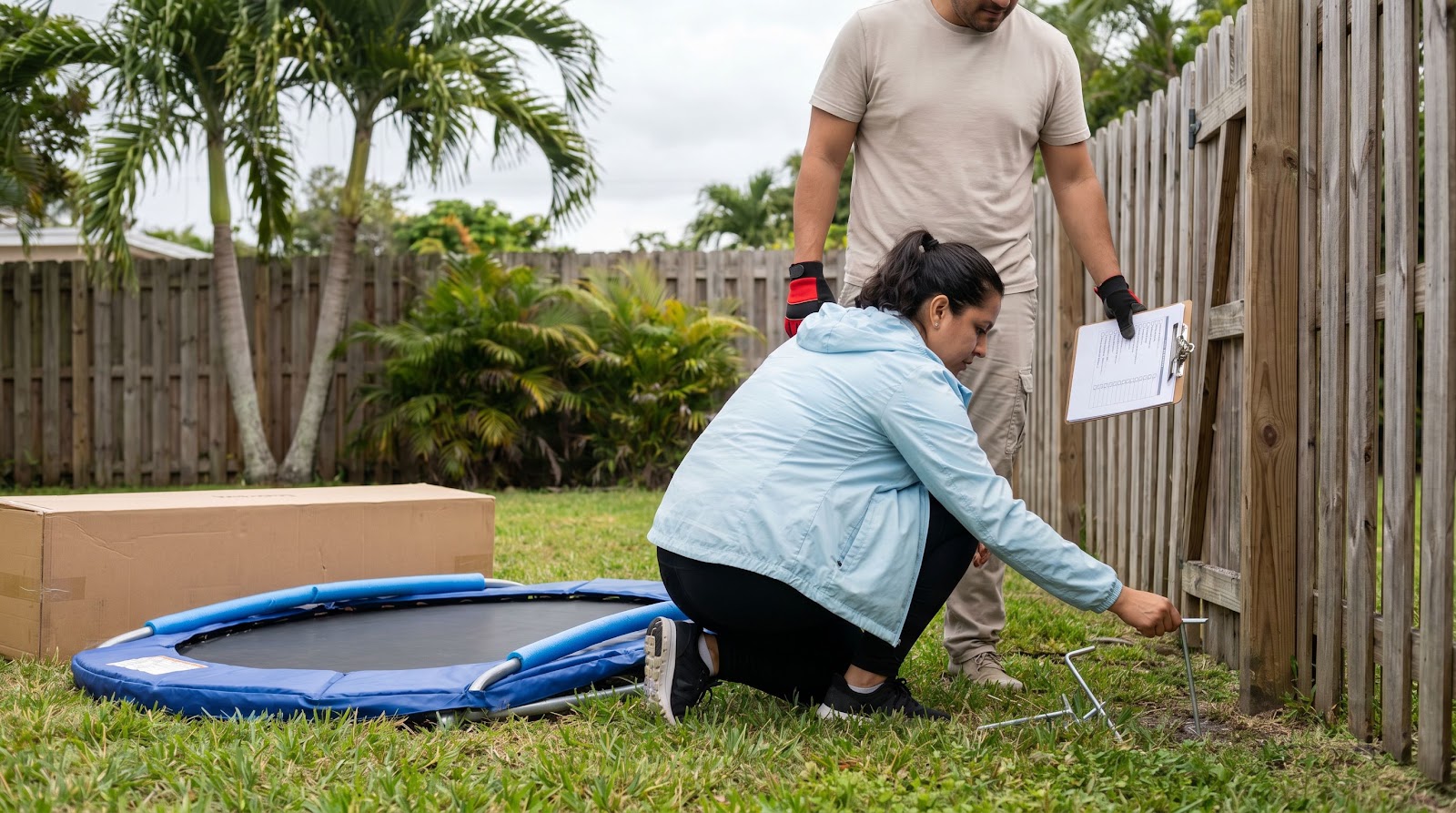 Florida home insurance trampoline liability safety steps before installing a backyard trampoline