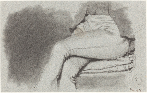 Study of a Seated Mans Legs 1816