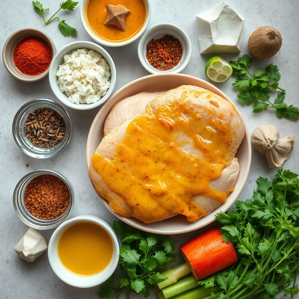 Ingredients for Coconut Curry Chicken Crock Pot – Easy Weeknight Comfort