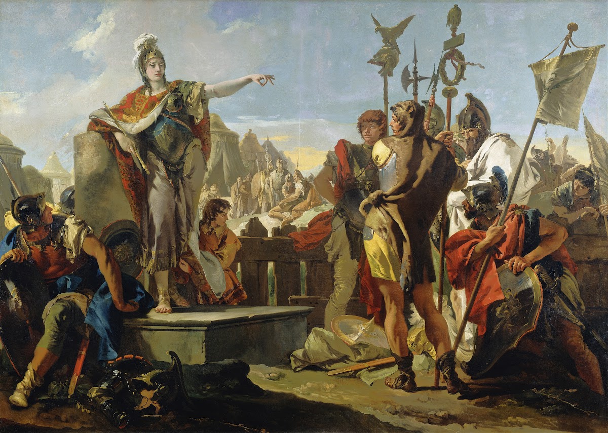 Queen Zenobia Addressing Her Soldiers 1725 1730