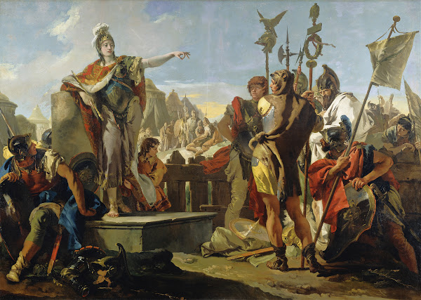 Queen Zenobia Addressing Her Soldiers 1725 1730