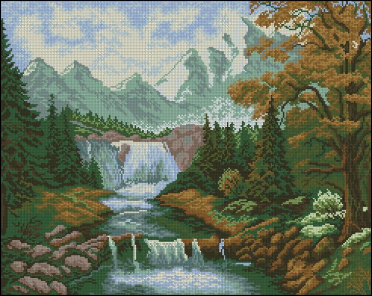 CMP 320622 Mountain Waterfall
