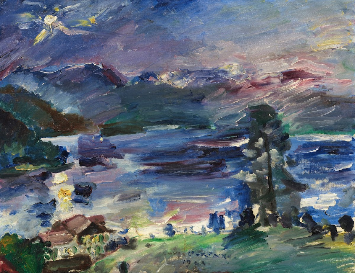 Walchensee aufgehender Mond 1922