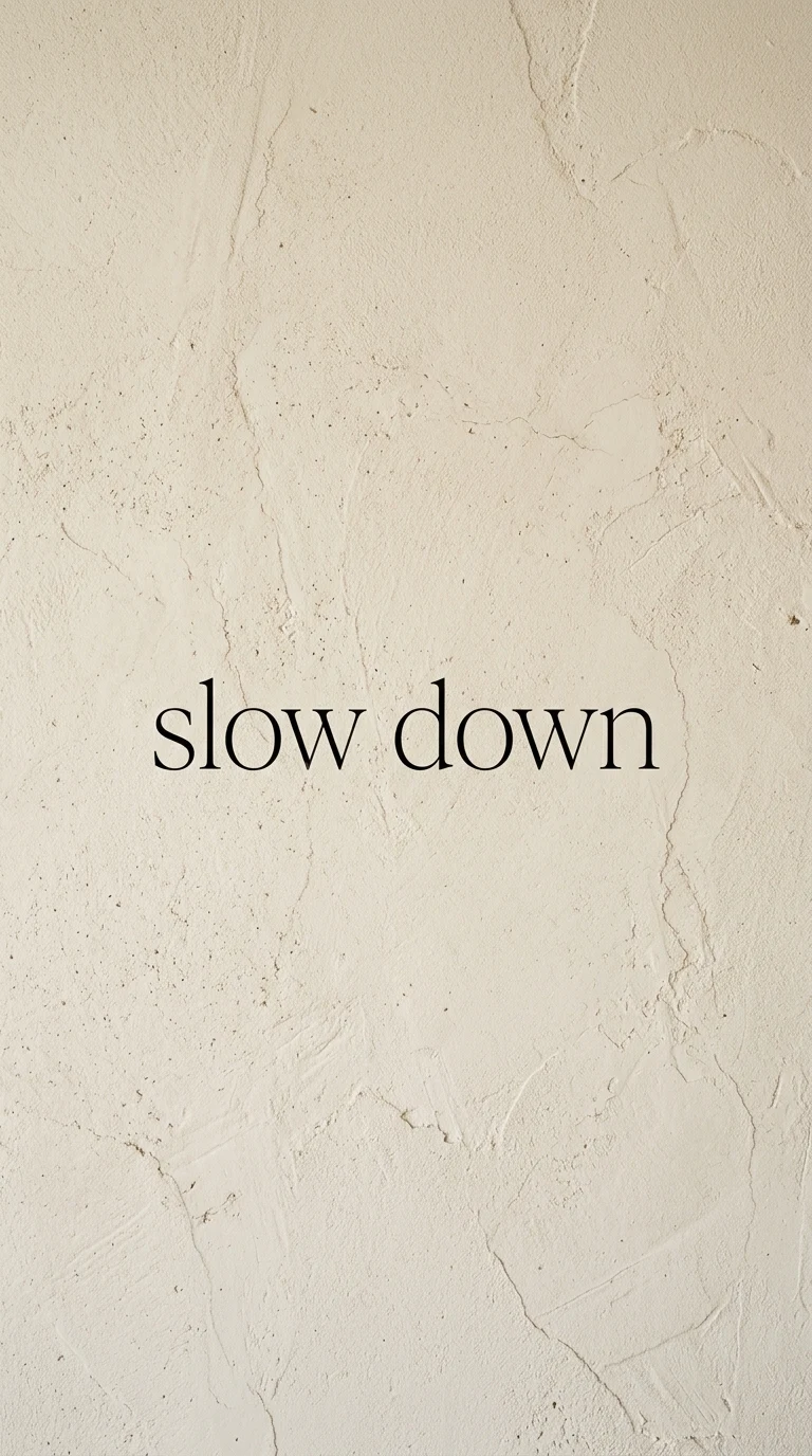 Warm Minimalist Beige Plaster Typography Background - Free 4K mobile Wallpaper