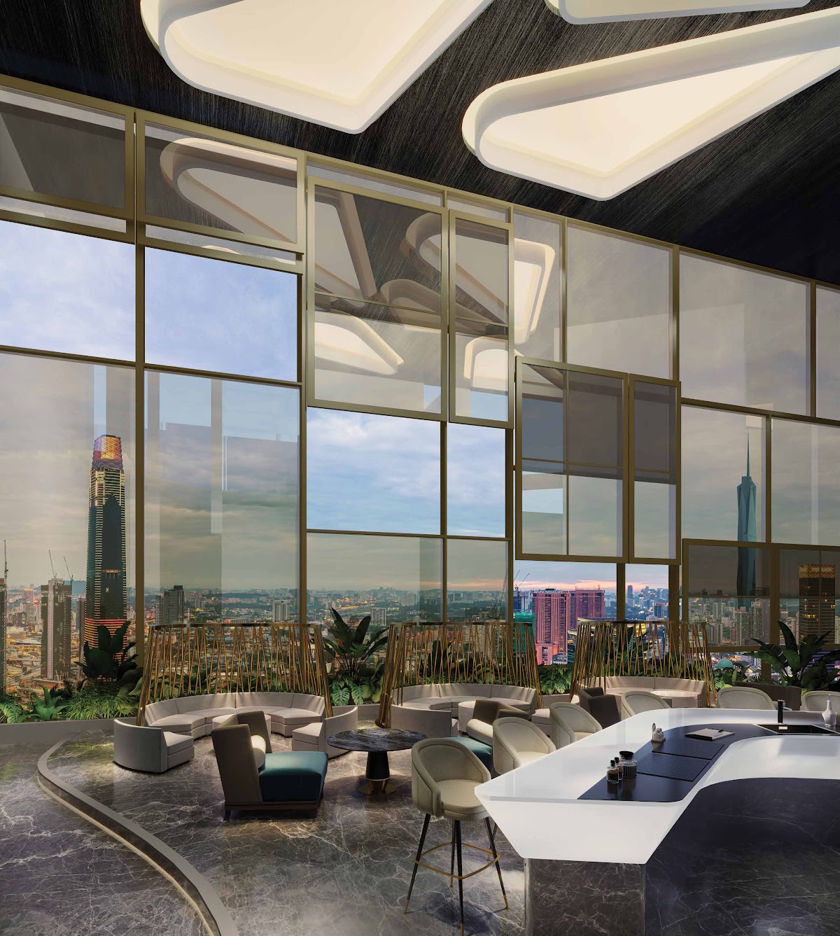 Orion Residence — high ceiling lounge