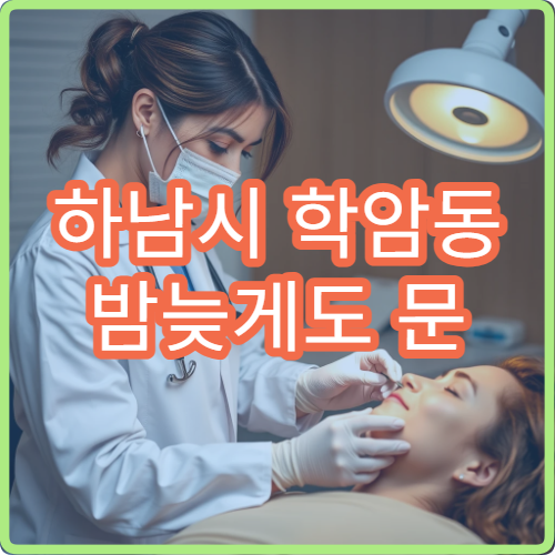 하남시 학암동 밤늦게도 문 여는 내과 야간진료 병원 한눈에 보기