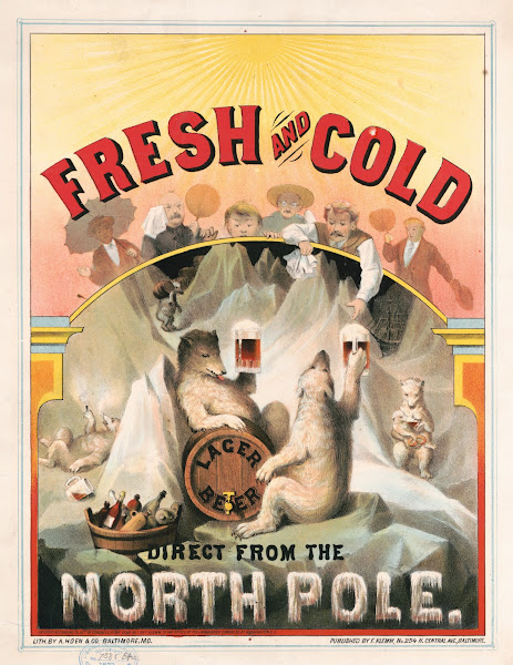 Fresh and coldLager beer direct from the North Pole 1877