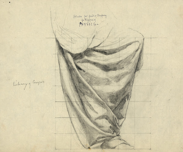 Study for part of drapery for figure of Physics 1896