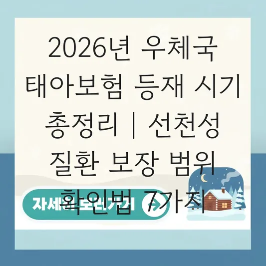우체국 태아보험 등재 시기 및 선천성 질환 보장 범위 확인하기 대표 이미지