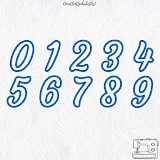 Stitch photo 5 of the Courgette Script Embroidery Font embroidery design