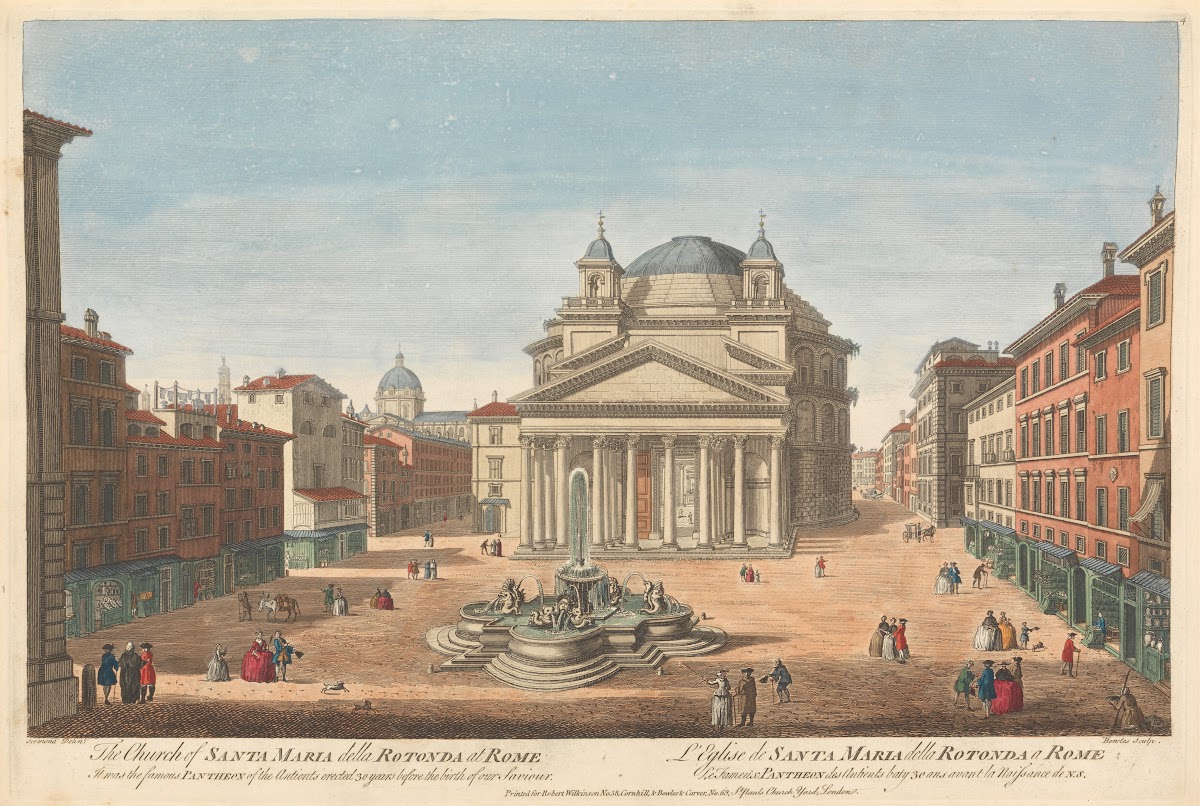 The Church of Santa Maria della Rotonda at Rome It was the famous Pantheon of th