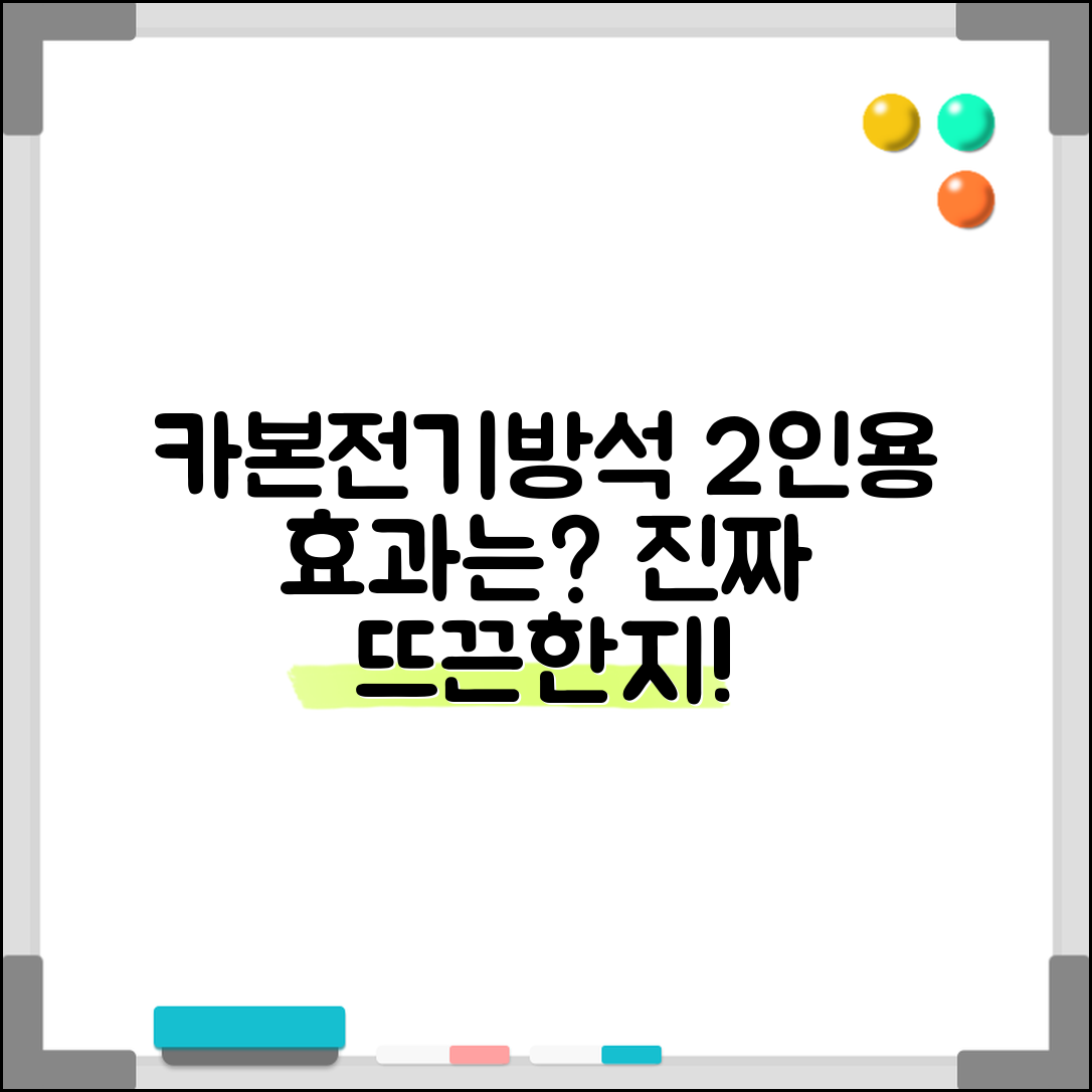 카본전기방석2인, 진짜 효과가 있을까요?