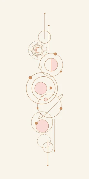 Celestial, Astrology, Geometric, Mystic iPhone Wallpaper Background