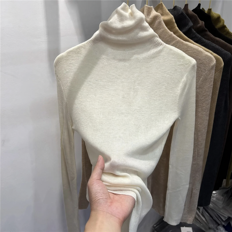 Soft Turtleneck Knit Sweater