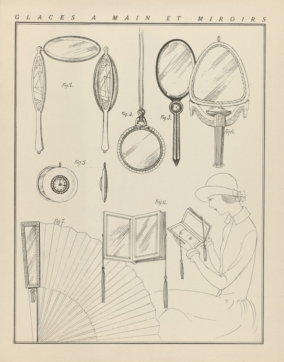 Glaces a main et miroirs 1922