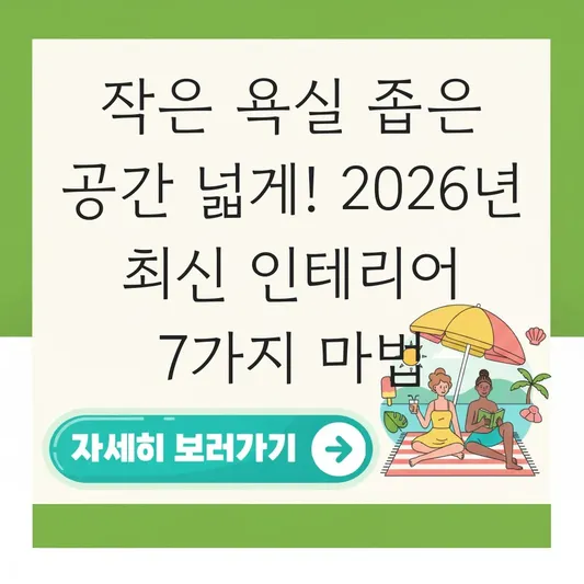 작은 욕실 인테리어 좁은 공간 넓게