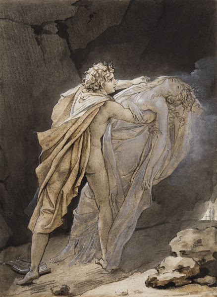 Orpheus tries to hold on to Eurydice ca 1791