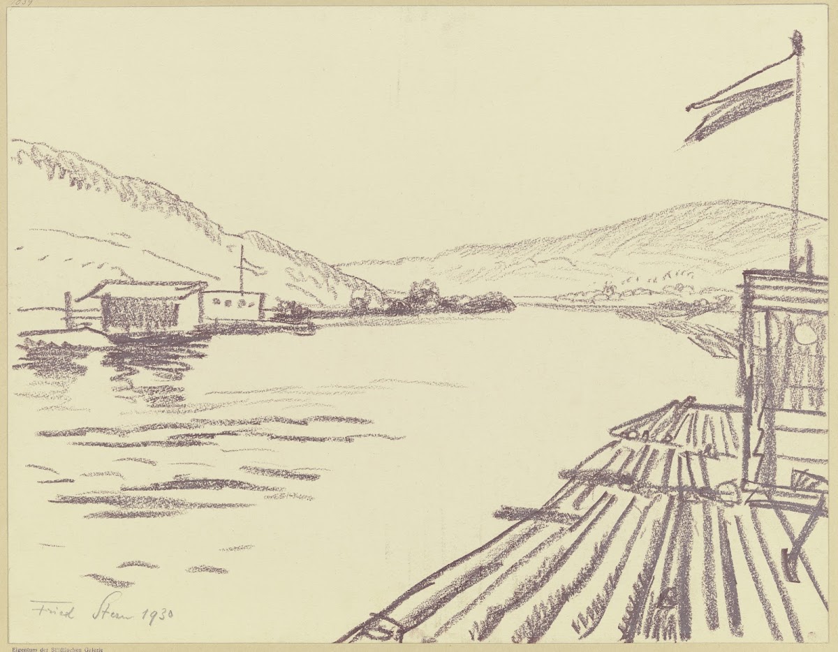 Raft near Gemünden on the Main 1930