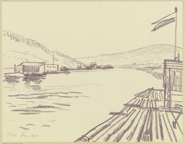Raft near Gemünden on the Main 1930