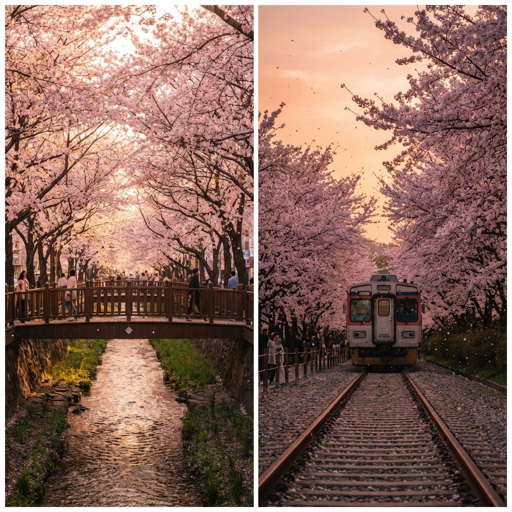 아이와 함께 벚꽃길 걷기: 여좌천 & 경화역 가족 필수 코스