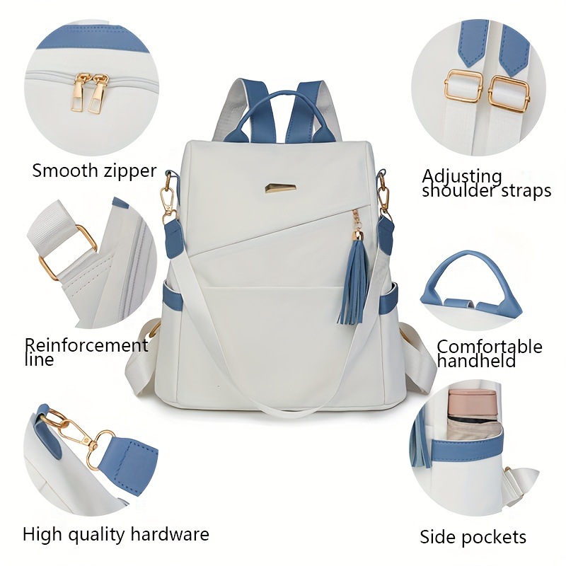 Nylon backpack, light, for everyday and travel