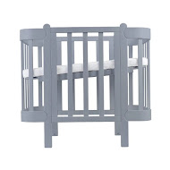 Детская кровать-люлька IngVart Nika 5 в 1 70 см серый