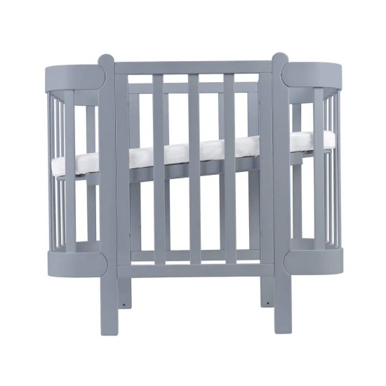 Children's cradle bed IngVart Nika 5 in 1 70 cm grey