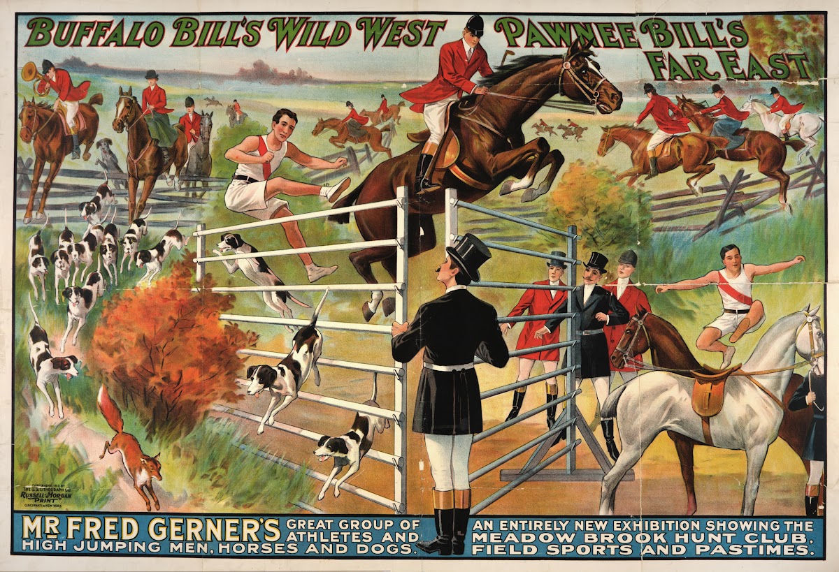 Buffalo Bills wild west and Pawnee Bille far east poster 1912