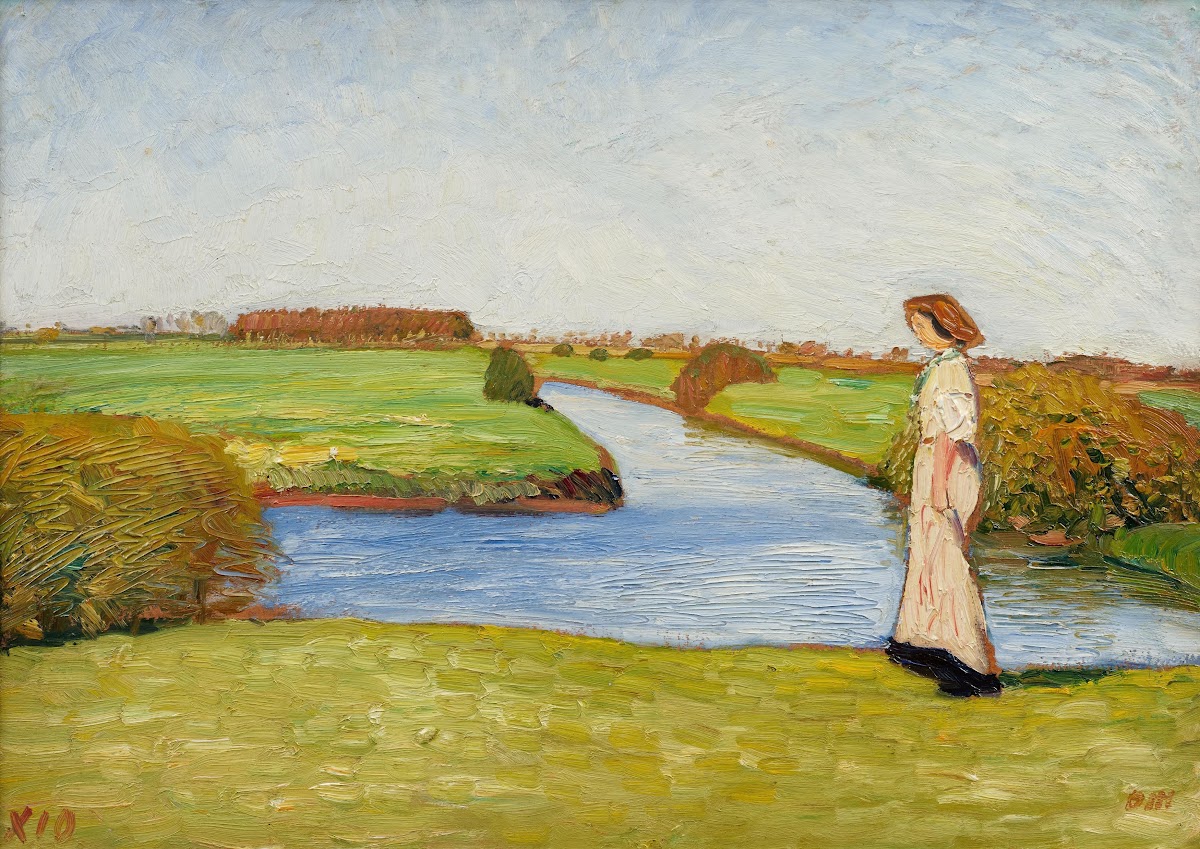 Louise Modersohn Breling in den Wümmewiesen 1910