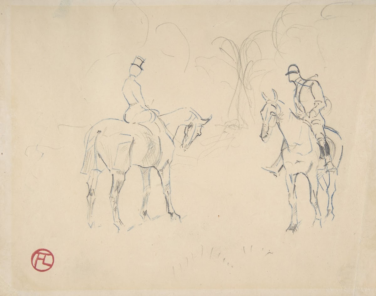 A Woman and a Man on Horseback 187981