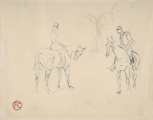 A Woman and a Man on Horseback 187981