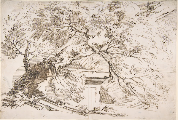 A Fallen Tree with Ruins 17001762