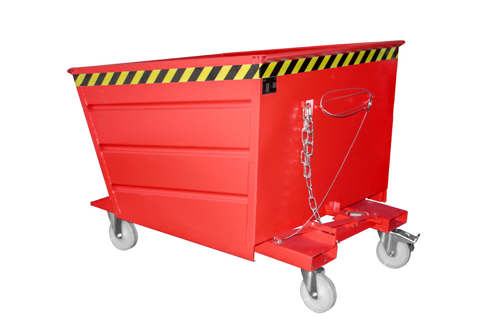Kiepcontainer VD 1000, gelakt, Vuurrood