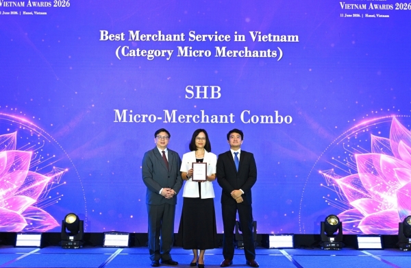SHB nhận giải thưởng quốc tế cho giải pháp tài chính ưu việt dành cho tiểu thương