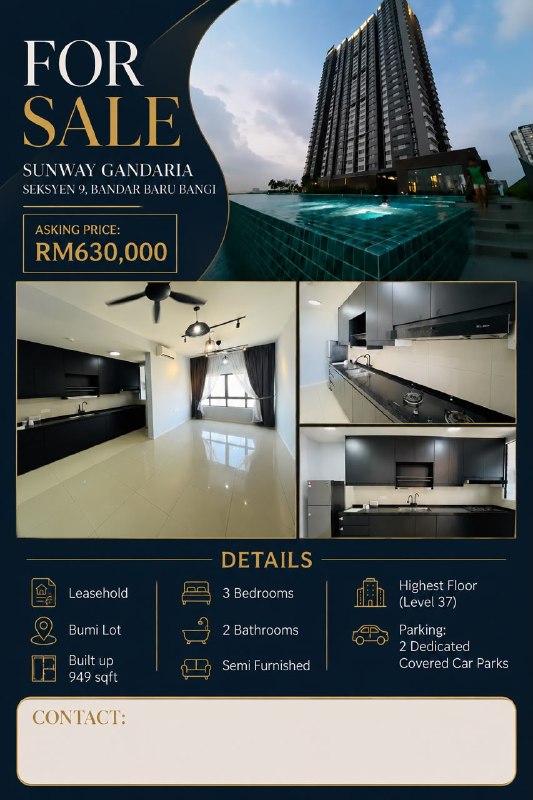 Sunway Gandaria Serviced Apartment Seksyen 9 Bandar Baru Bangi — Sunway Gandaria, Seksyen 9, Bandar Baru Bangi, Selangor