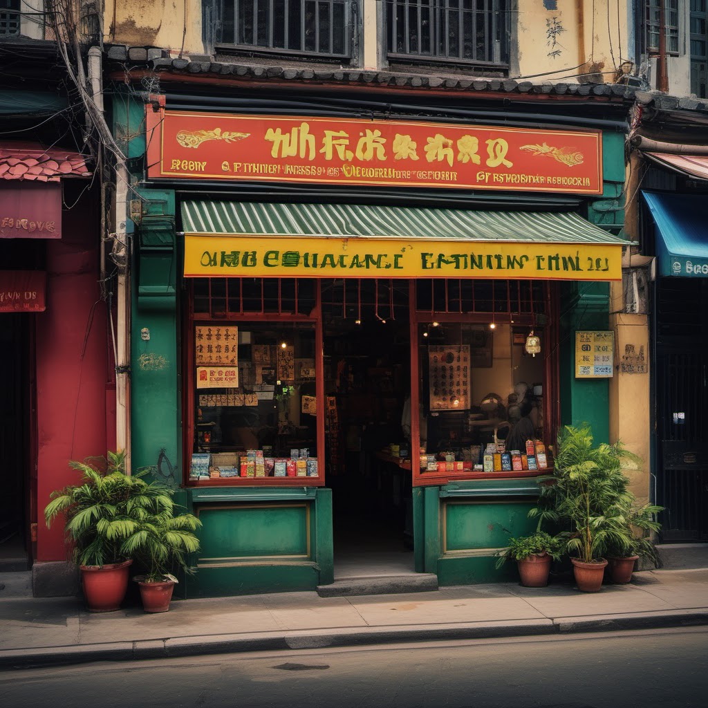 Hình minh họa: Khung cảnh cửa hàng và quy trình kinh doanh