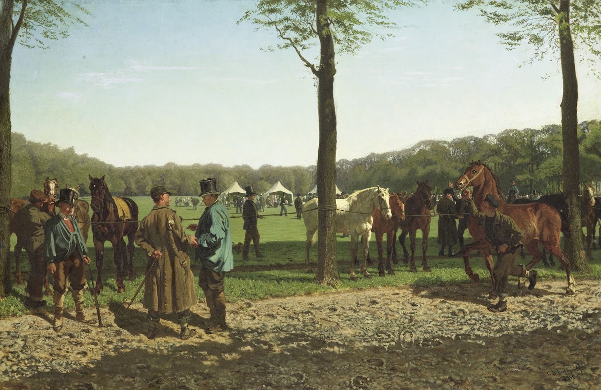 Horse Fair on the Maliebaan at The Hague 1858