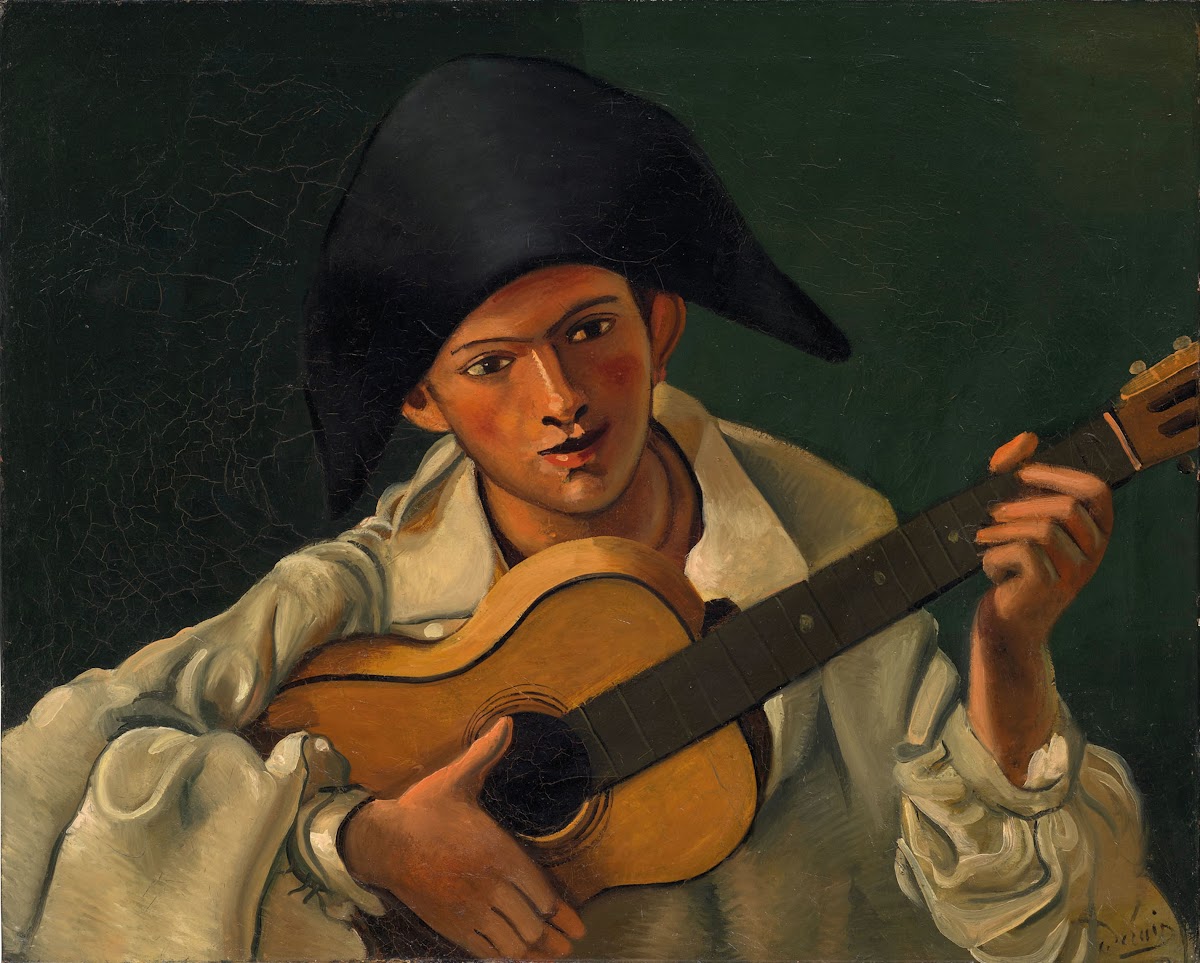 Buste darlequin à la guitare 1930