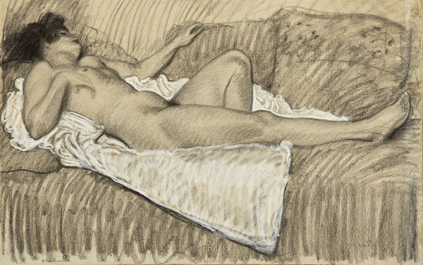 Nu au drap blanc