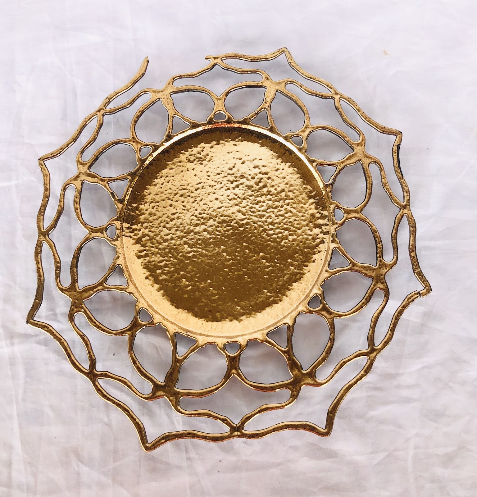Plastic Charger Plate (F847 gold)