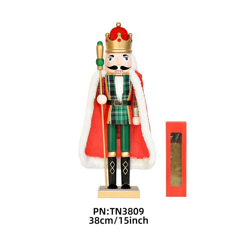 Nutcracker figure, King, 38 cm, Wood, hand-painted